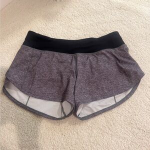 Lululemon Speed Up Heathered Gray Shorts